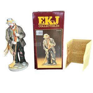 Vintage Emmett Kelly Jr. Clown Collection Figurine-Box & Paperwork Included